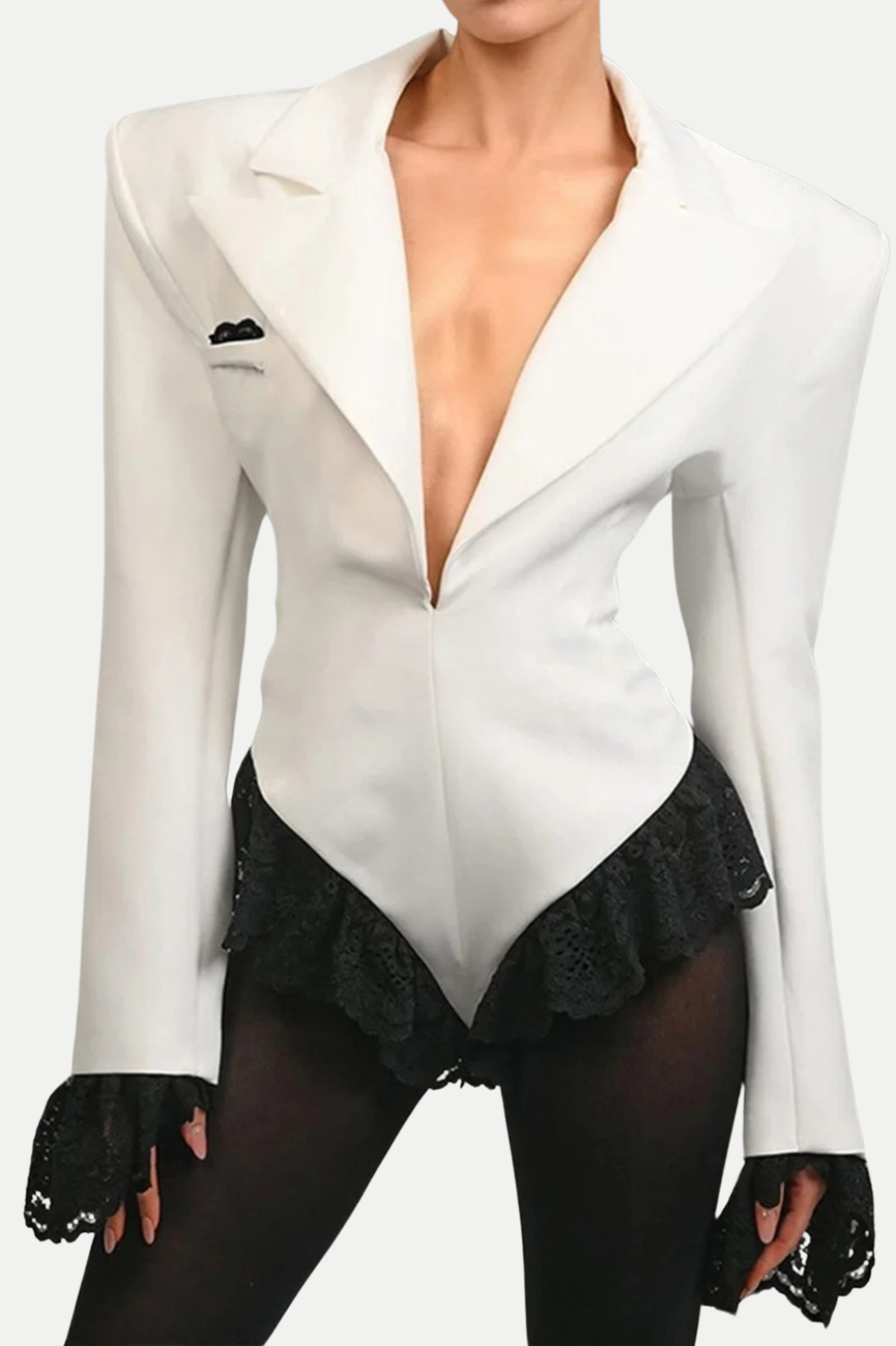 SABAH LACE ROMPER - WHITE WEDDING
