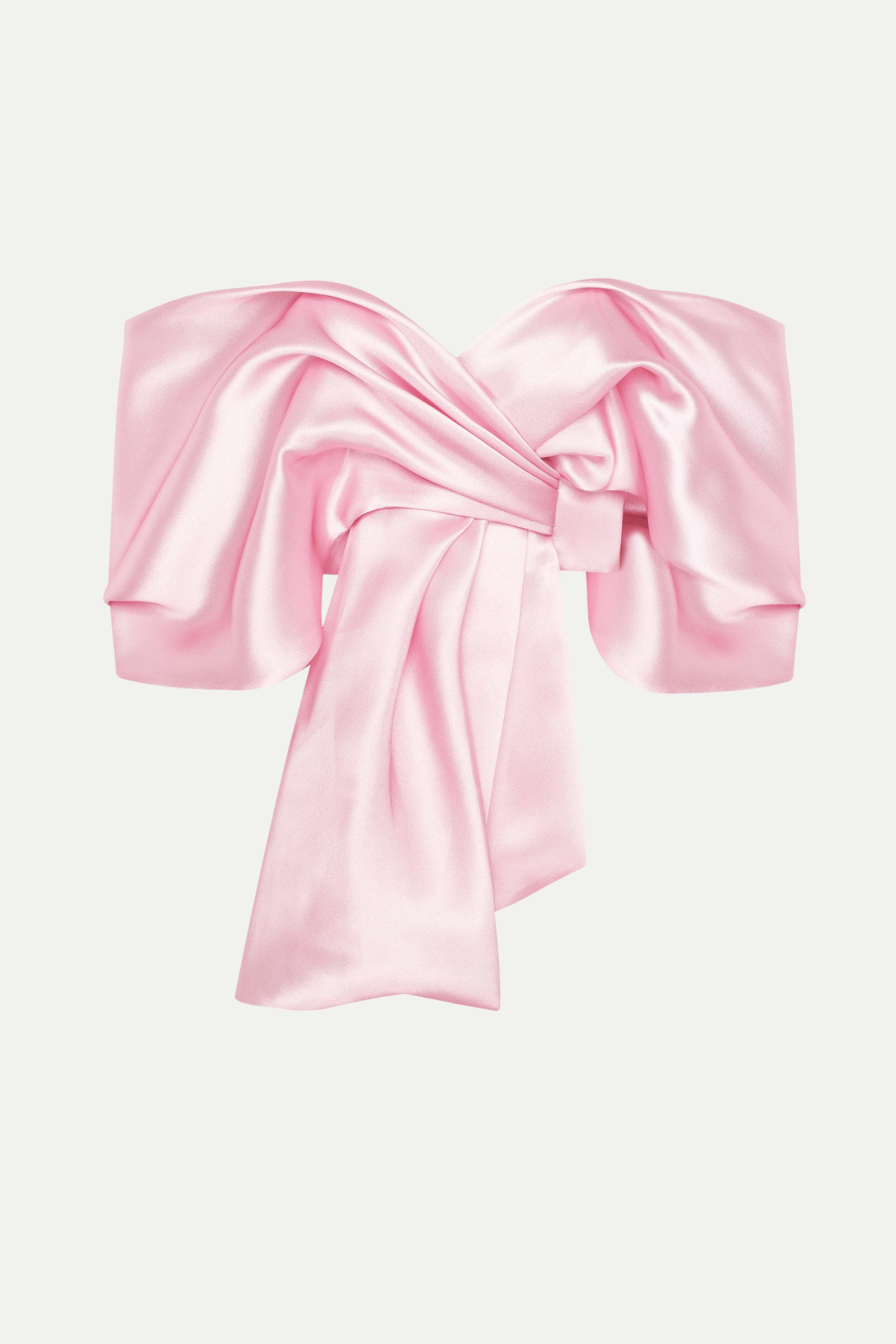 SATIN OFF-SHOULDER TOP, BOW DETAIL, WOMEN'S EVENING
