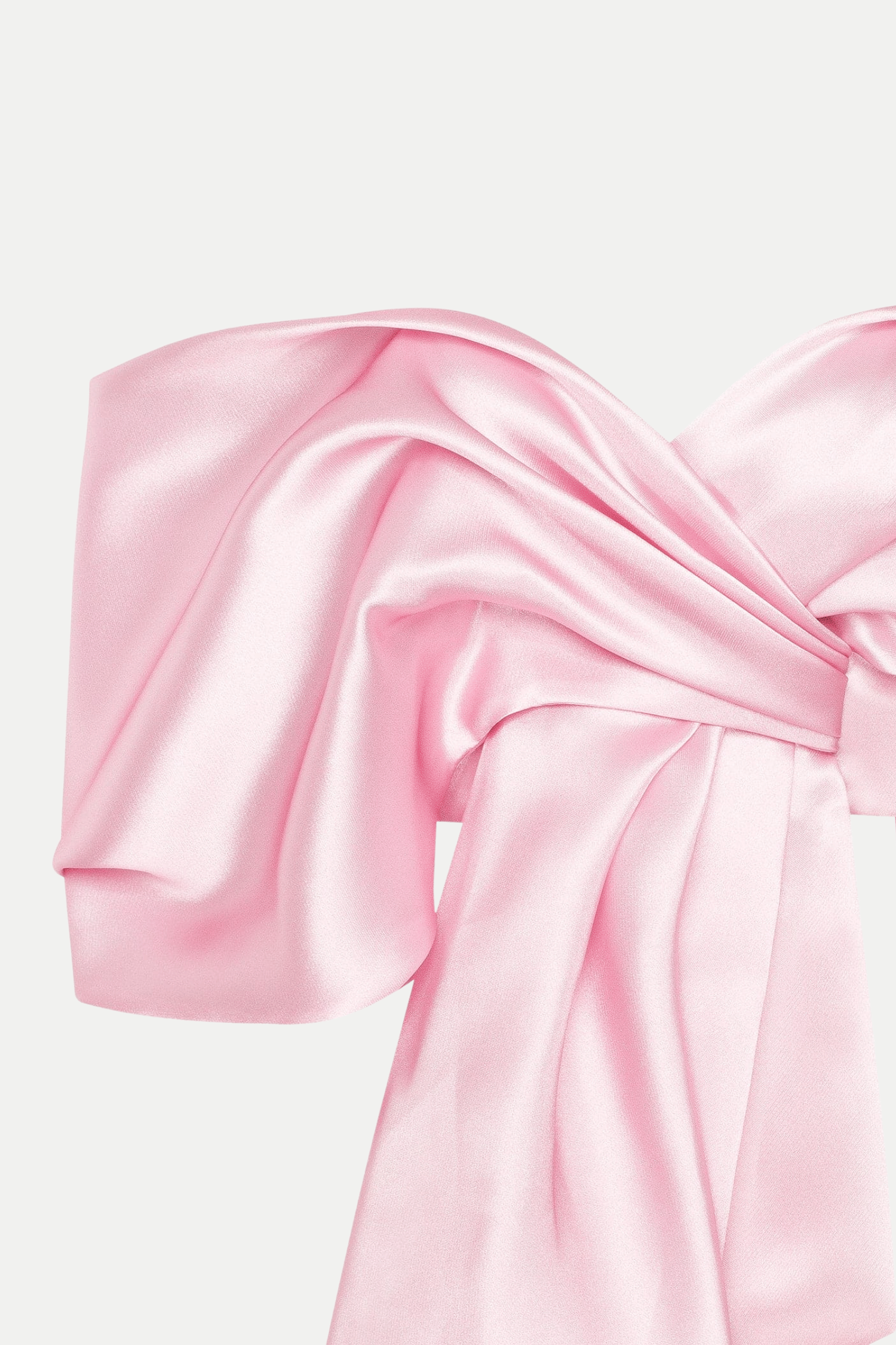 SATIN OFF-SHOULDER TOP, BOW DETAIL, WOMEN'S EVENING