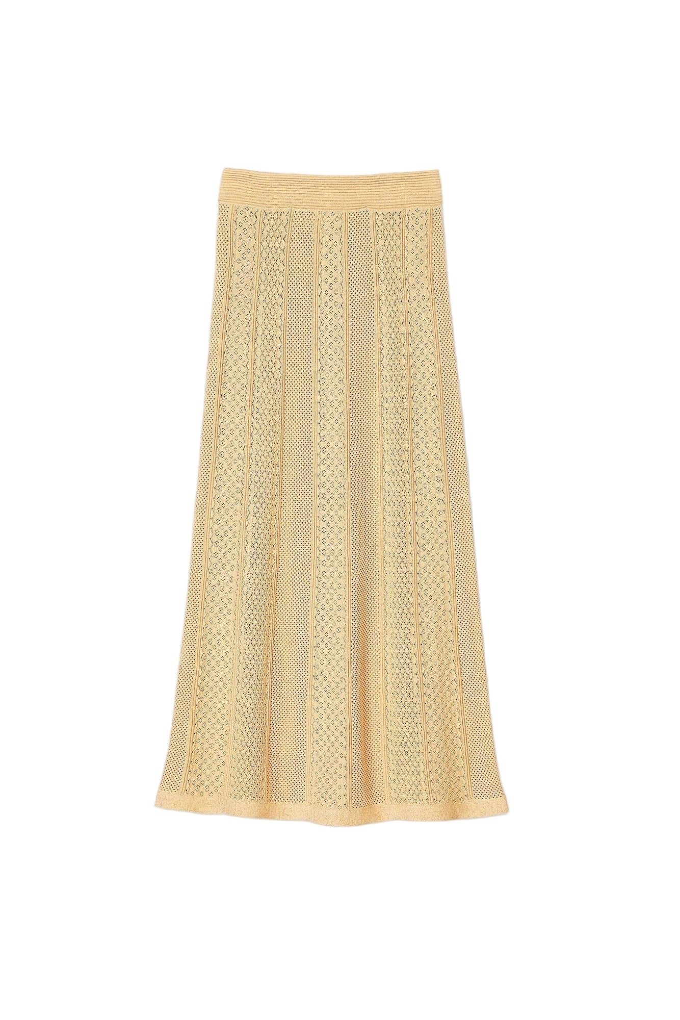 TIFFANY KNIT TOP & MAXI SKIRT YELLOW SET