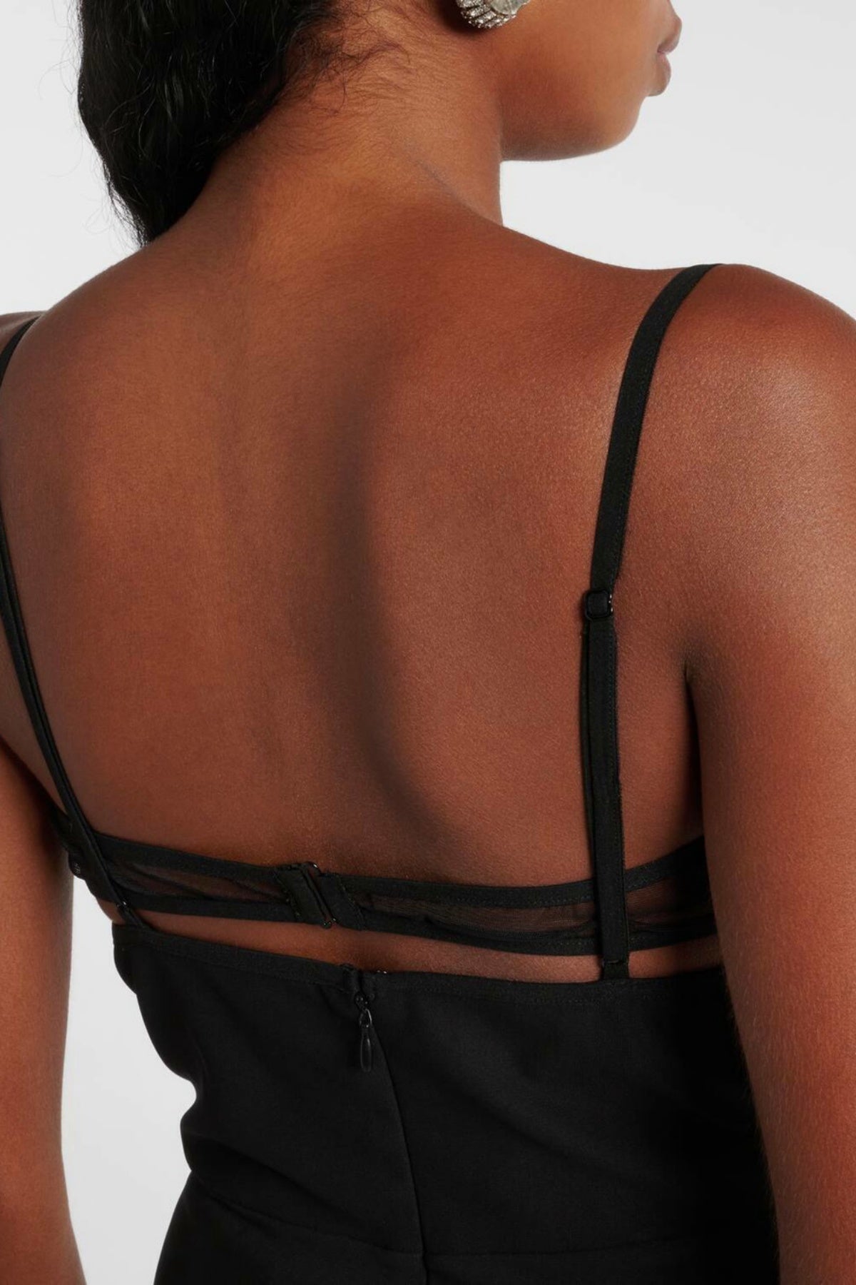 SATHVA CUTOUT MESH MAXI BANDAGE DRESS FOR PARTY