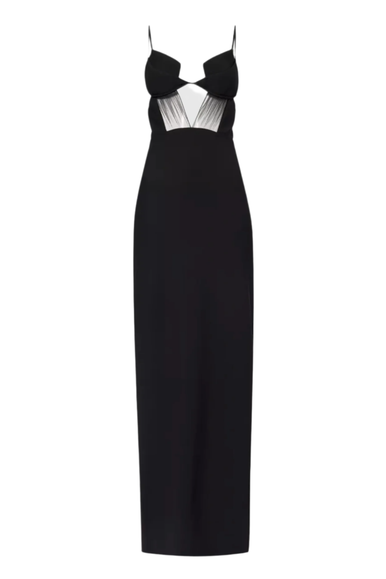 SATHVA CUTOUT MESH MAXI BANDAGE DRESS FOR PARTY