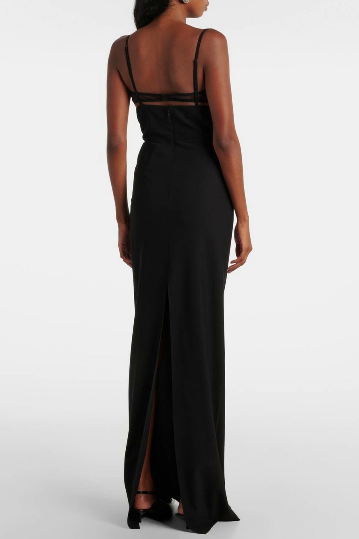 SATHVA CUTOUT MESH MAXI BANDAGE DRESS FOR PARTY