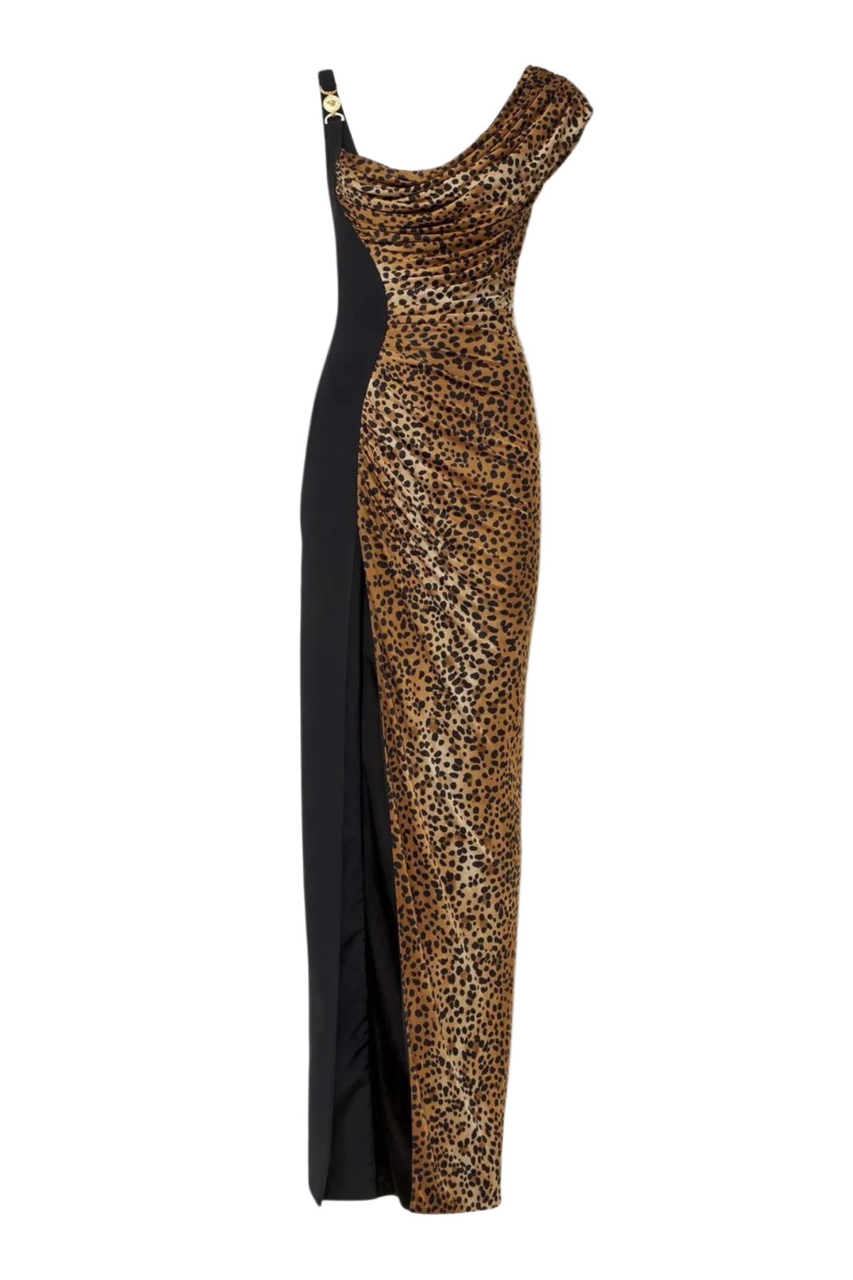 SAYERA LEOPARD RUCHED MAXI DRESS FOR EVENING