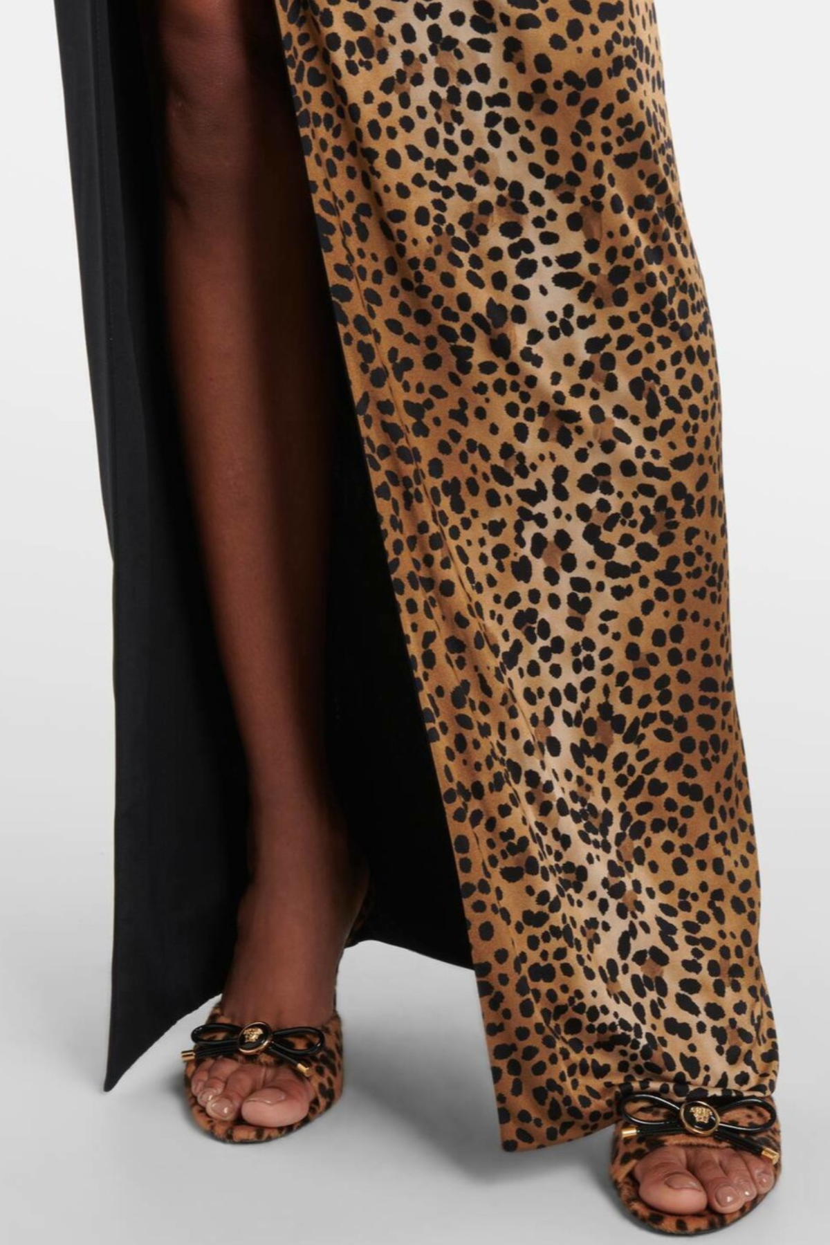SAYERA LEOPARD RUCHED MAXI DRESS FOR EVENING