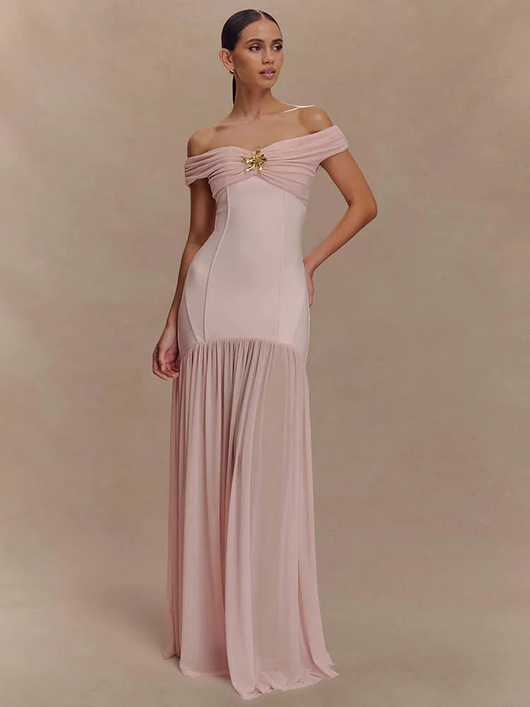 IMANI MAXI DRESS, ELEGANT A-LINE FOR WEDDING GUEST