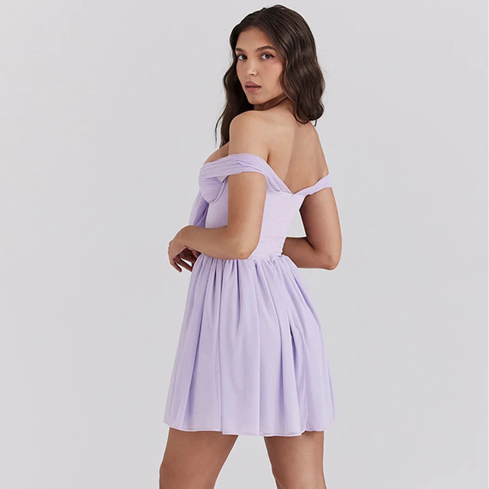 AISHA MINI DRESS - ELEGANT COCKTAIL PARTY SILHOUETTE