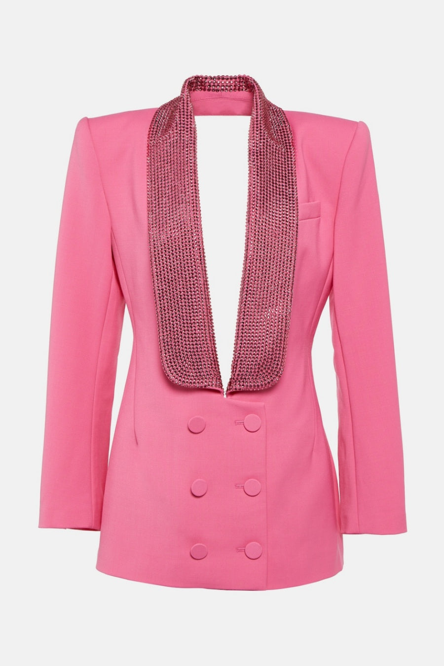 SCARLETT PINK CRYSTAL CUTOUT BLAZER DRESS