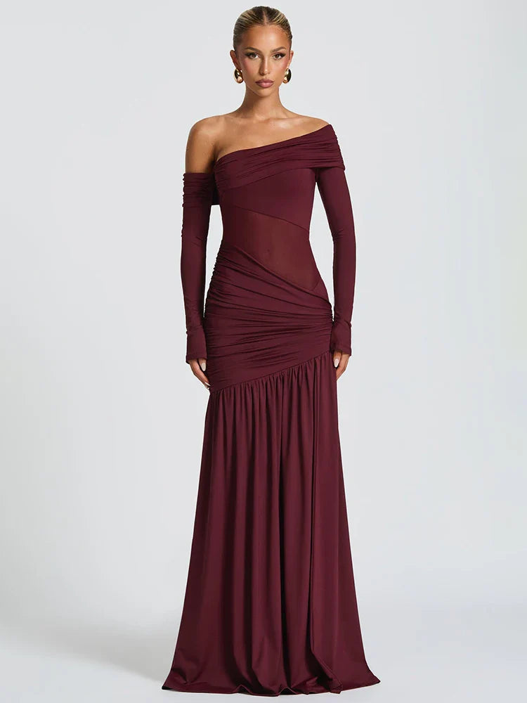 GIADA MAXI DRESS, ELEGANT A-LINE FOR WEDDING GUEST