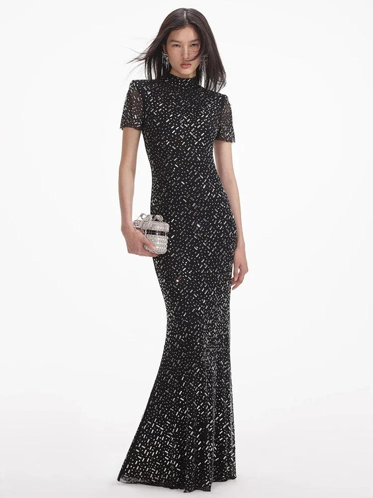 LINDSAY MAXI DRESS FOR WEDDING GUEST ELEGANT