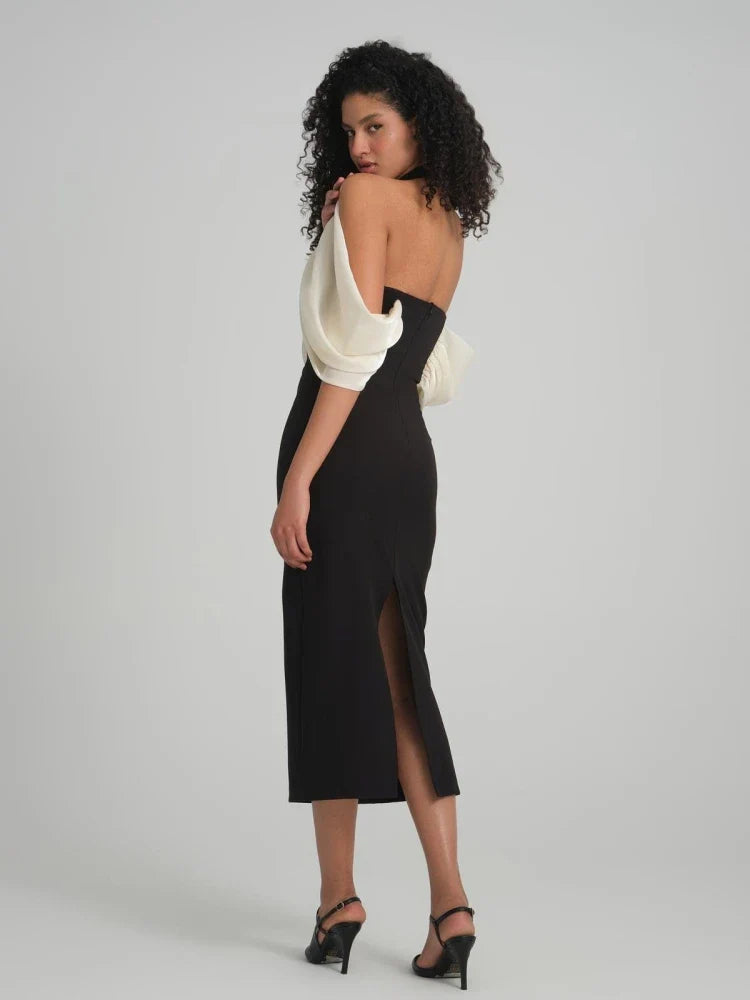 Sf49f49c925c74e70b54f8e636f95f878o DAYANARA MIDI DRESS - ELEGANT A-LINE FOR WEDDING GUEST