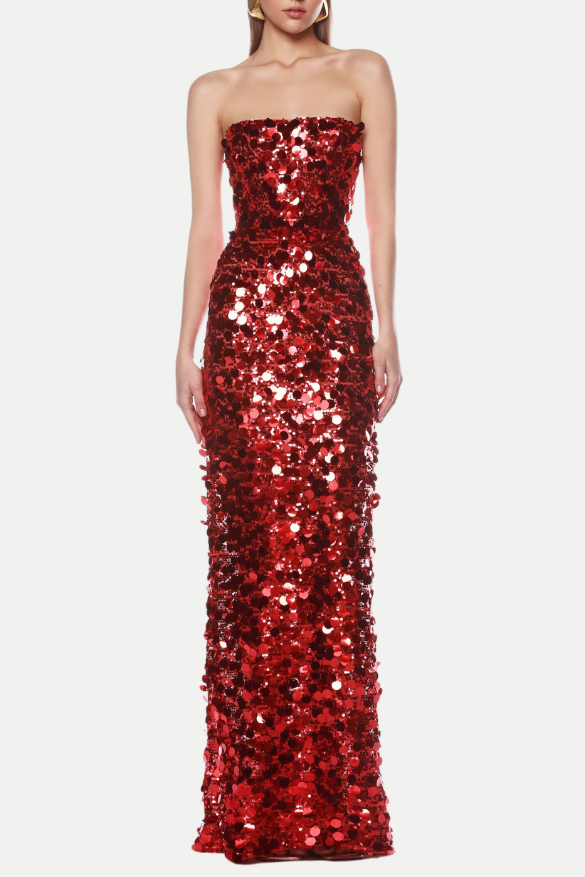 SHIVA STRAPLESS SEQUIN MAXI GOWN PARTY