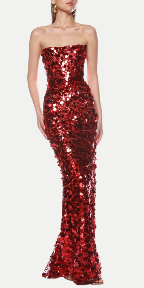 Shiva Strapless Sequin Maxi Dress Shiva Strapless Sequin Maxi Dress