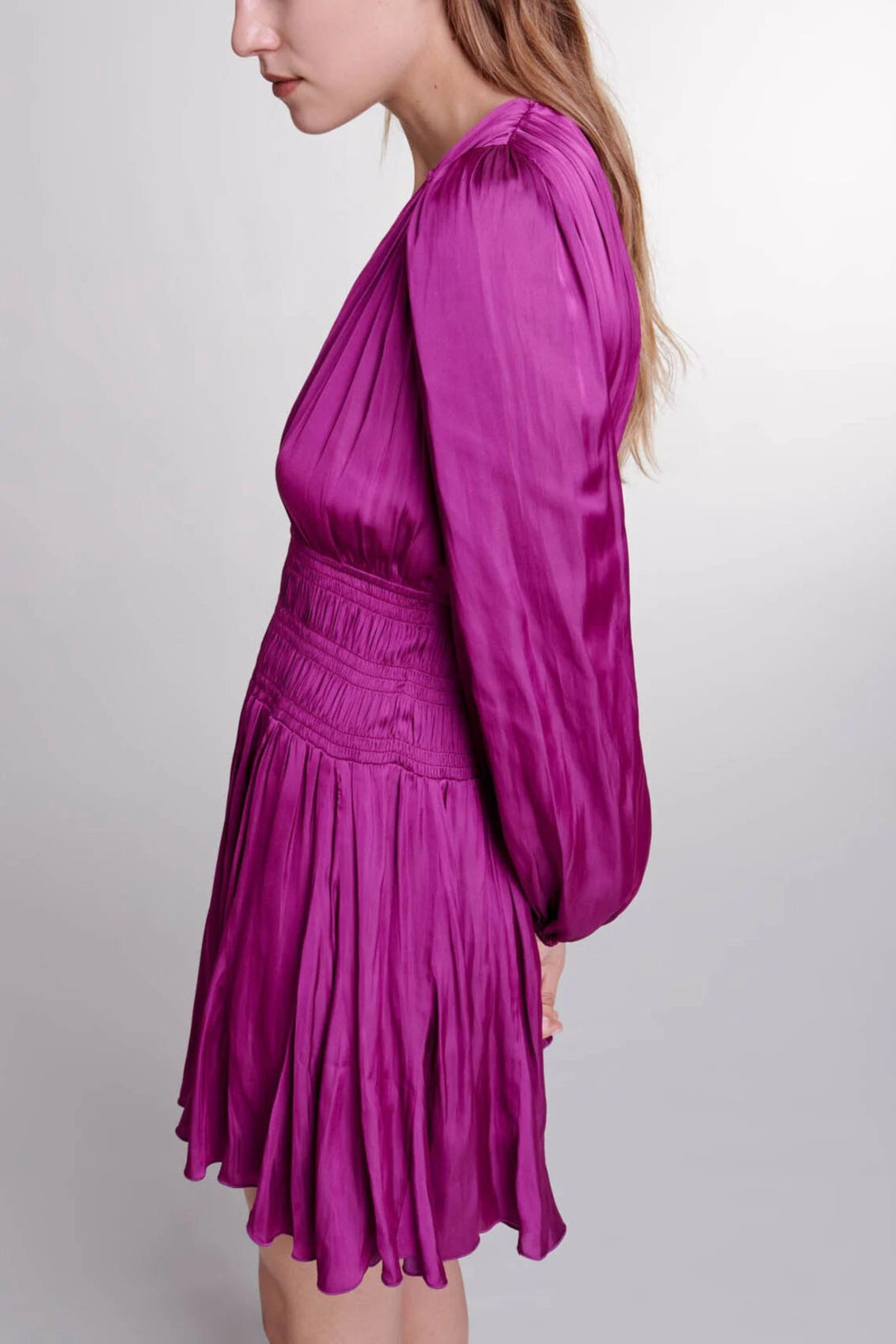 SATIN SHORT DRESS FOR EVENING PARTY