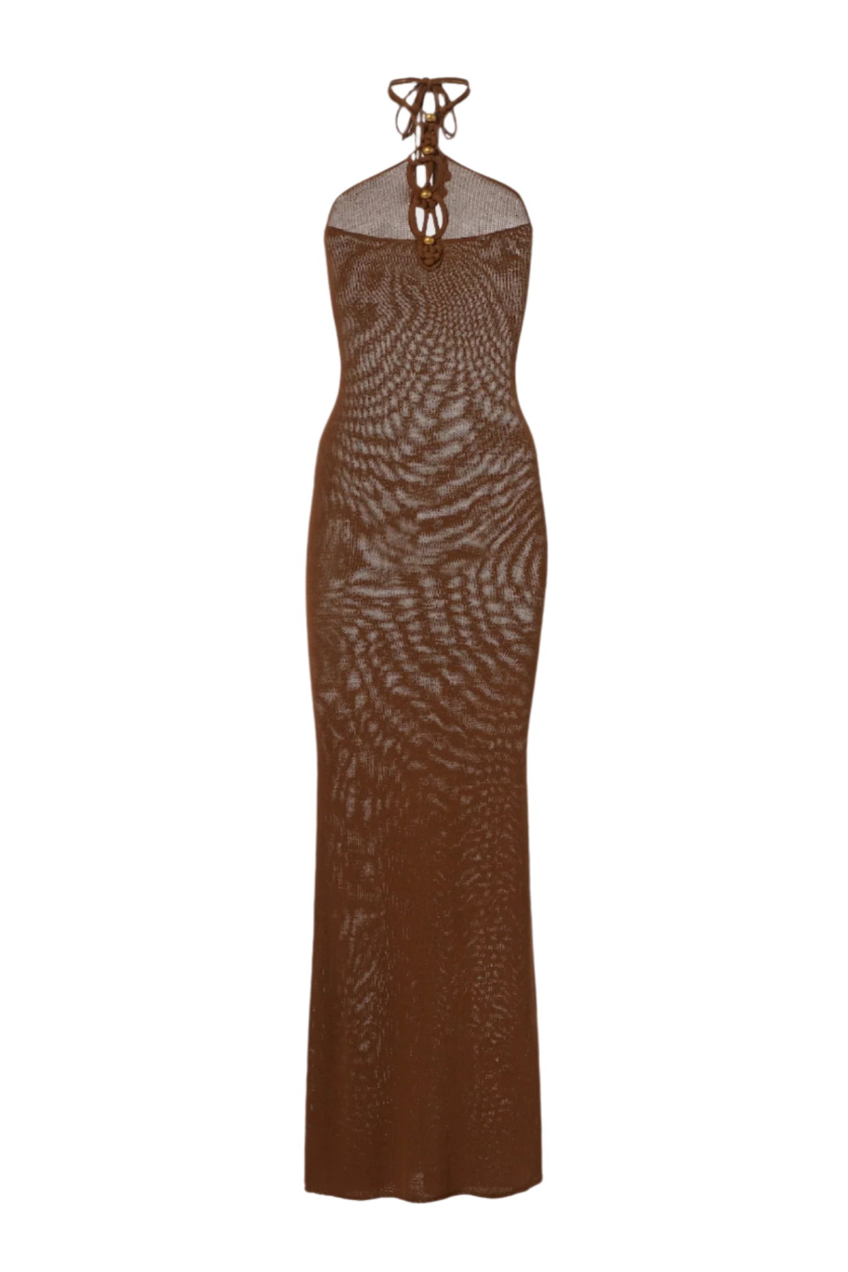 HALTER KNIT MAXI DRESS FOR SUMMER