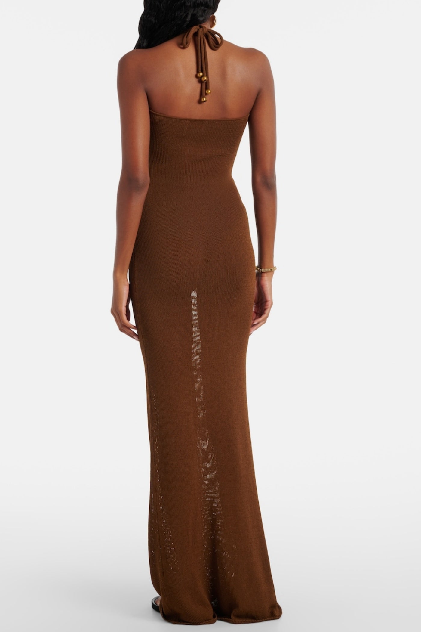 HALTER KNIT MAXI DRESS FOR SUMMER