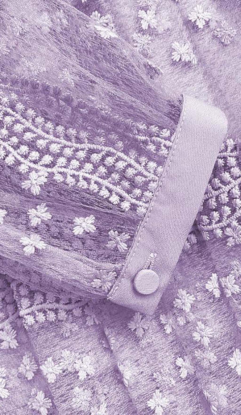 TIERED LACE MAXI DRESS LILAC | ELEGANT WEDDING GUEST