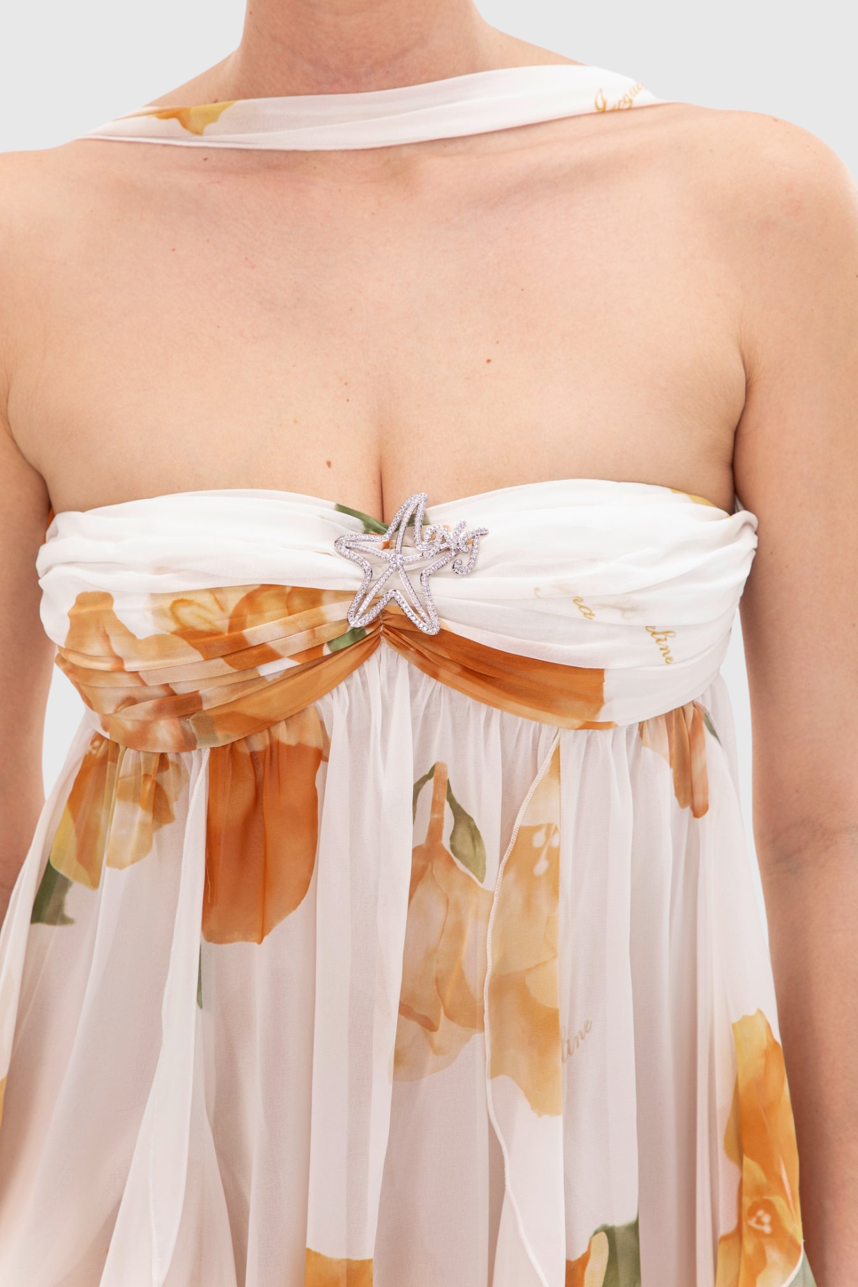 TAKALA FLORAL MAXI DRESS BACKLESS HALTER