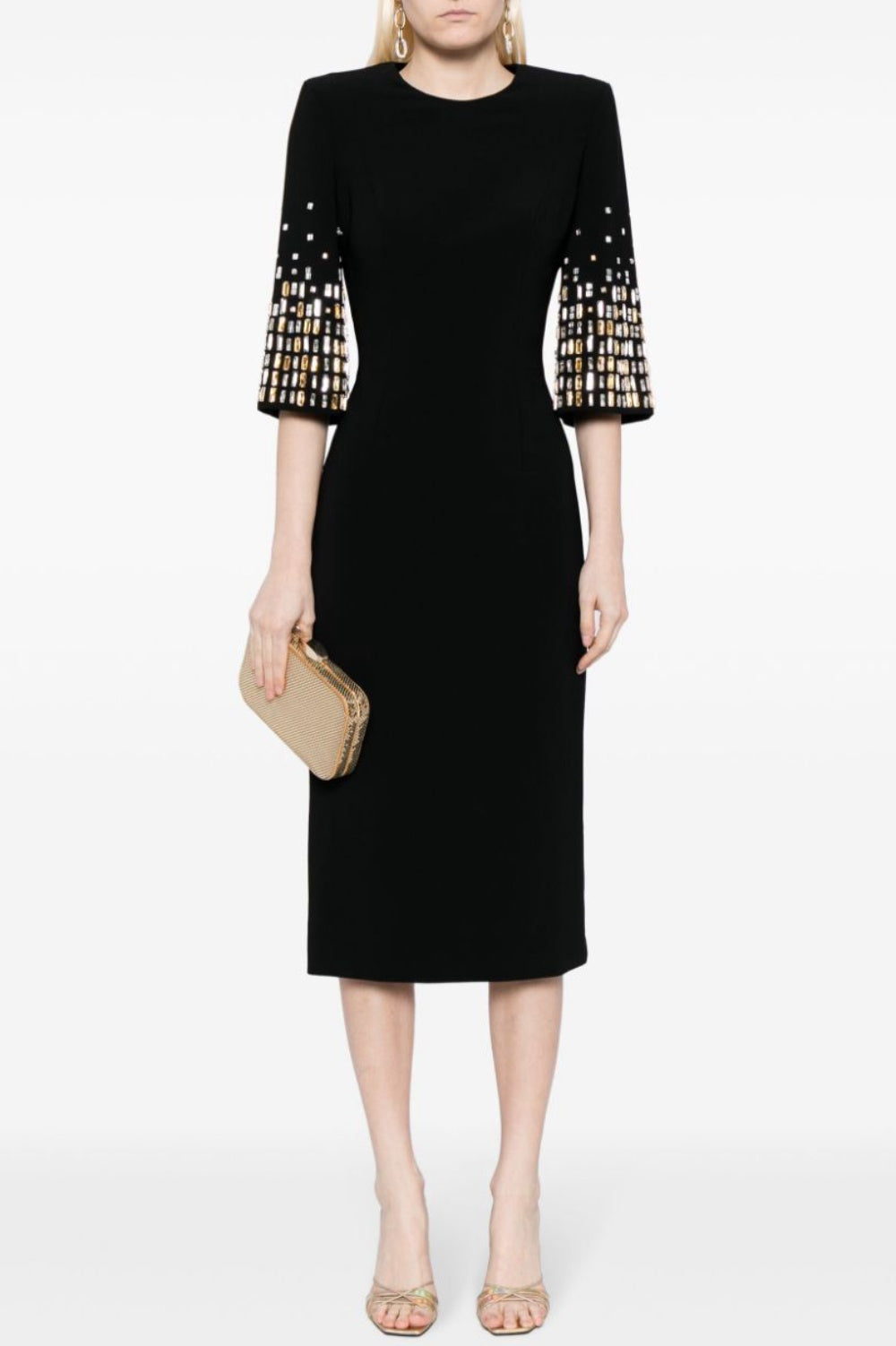 TanishaCrystalEmbellishedMidiDress1 TANISHA CRYSTAL MIDI DRESS FOR WEDDING GUEST