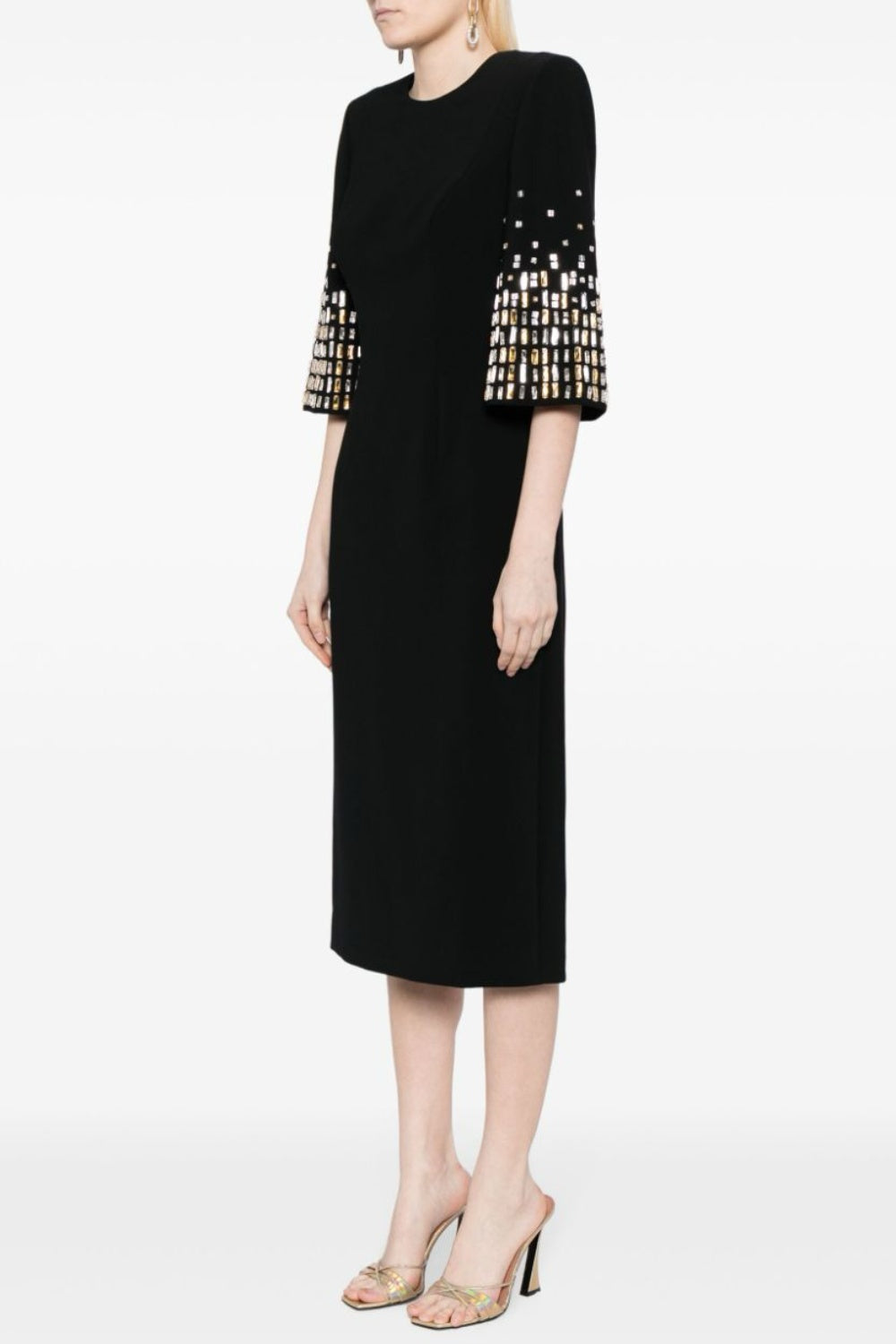 TANISHA CRYSTAL MIDI DRESS FOR WEDDING GUEST