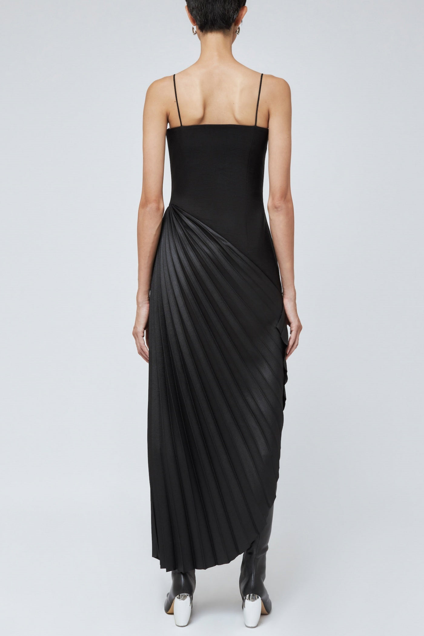 TARON ASYMMETRIC PLEAT MAXI DRESS FOR EVENTS