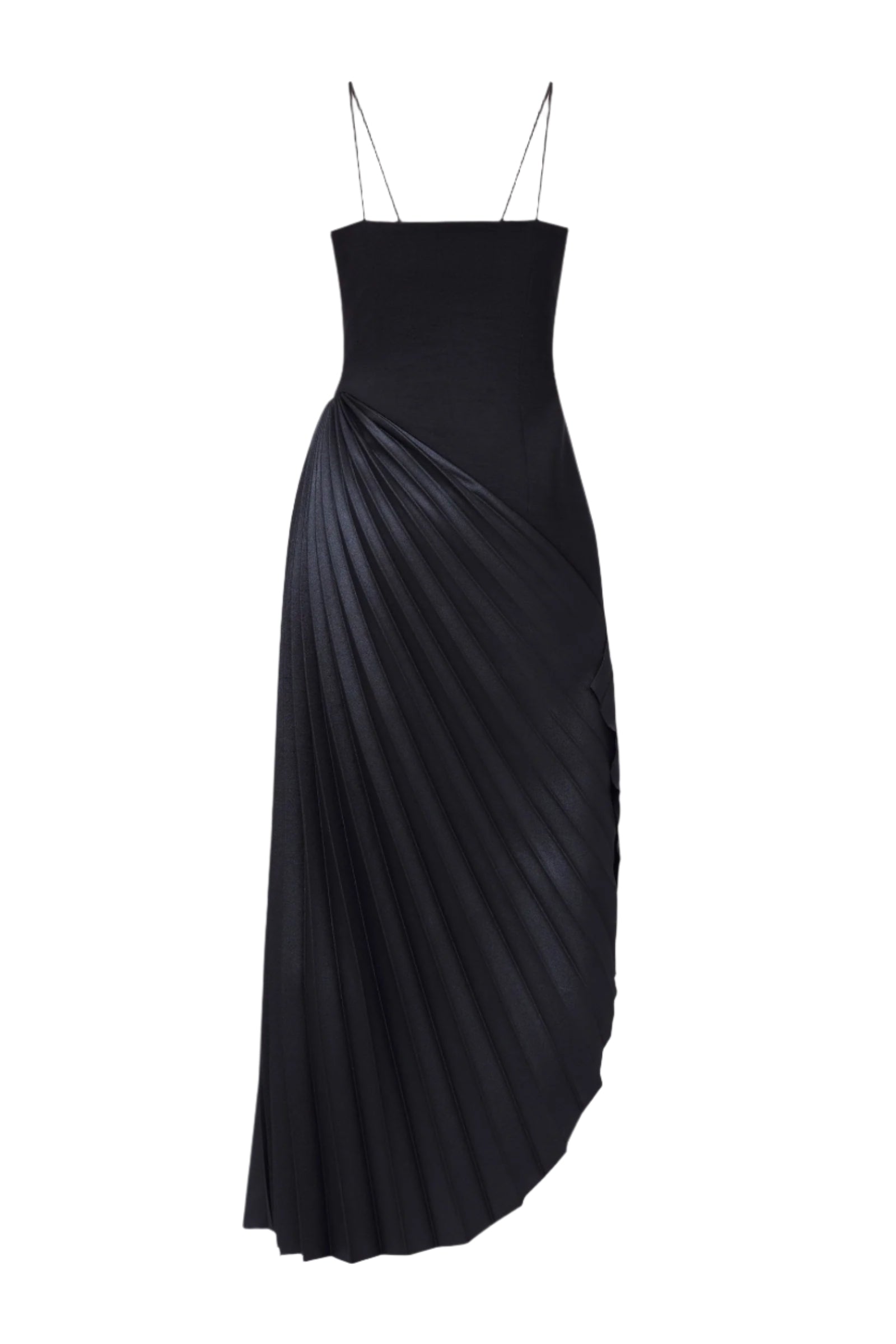 TARON ASYMMETRIC PLEAT MAXI DRESS FOR EVENTS