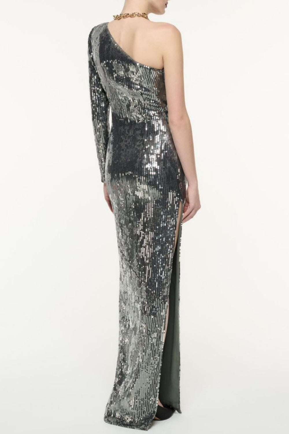 THIRZA ONE SHOULDER SEQUIN MAXI DRESS