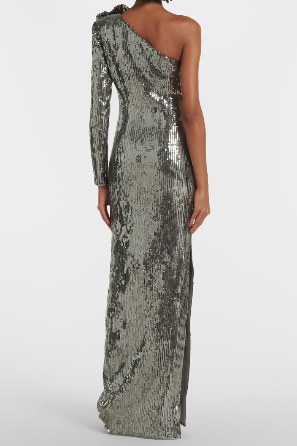 THIRZA ONE SHOULDER SEQUIN MAXI DRESS