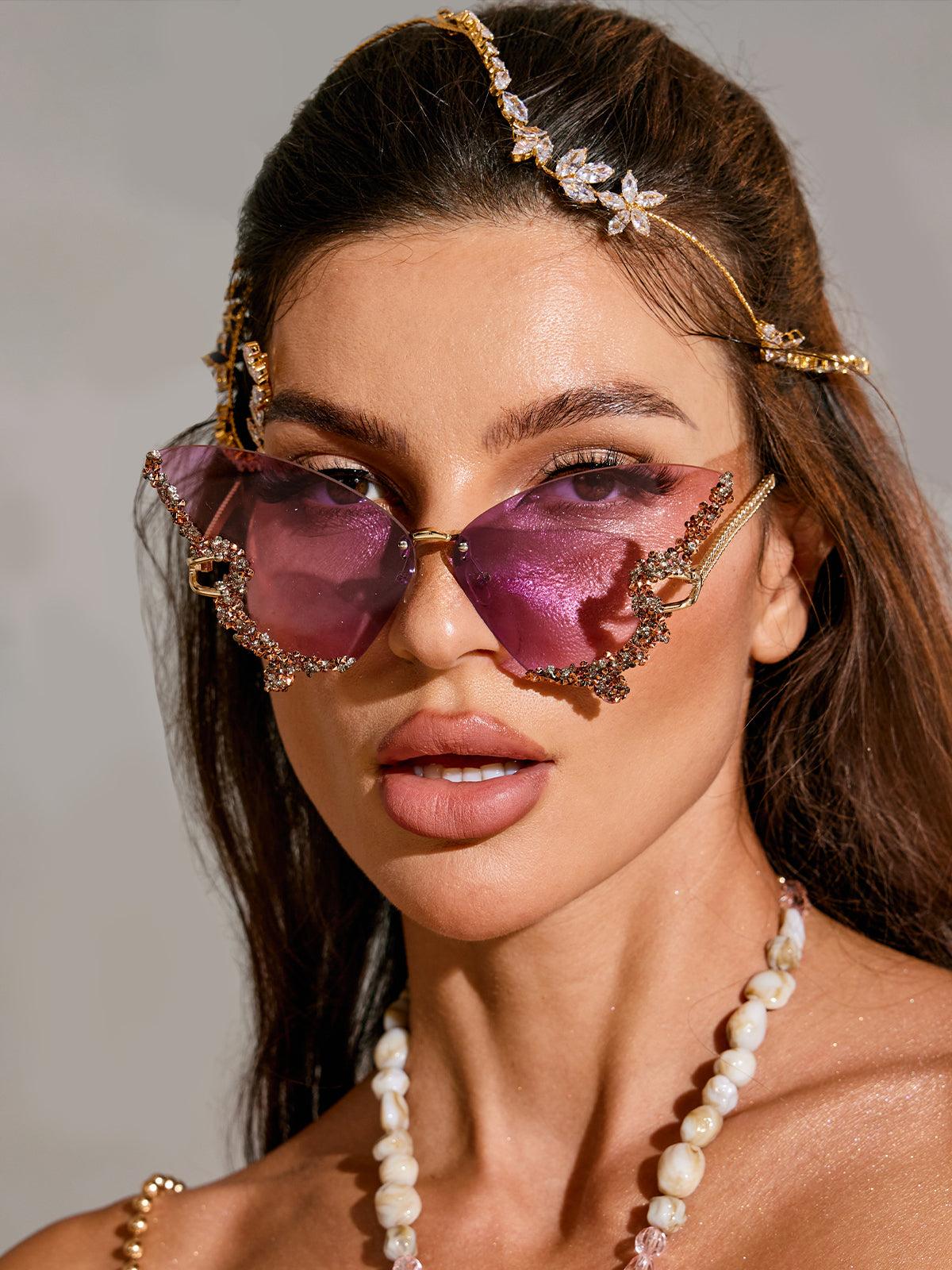 TIERNEY CRYSTAL BUTTERFLY SUNGLASSES FOR WEDDING