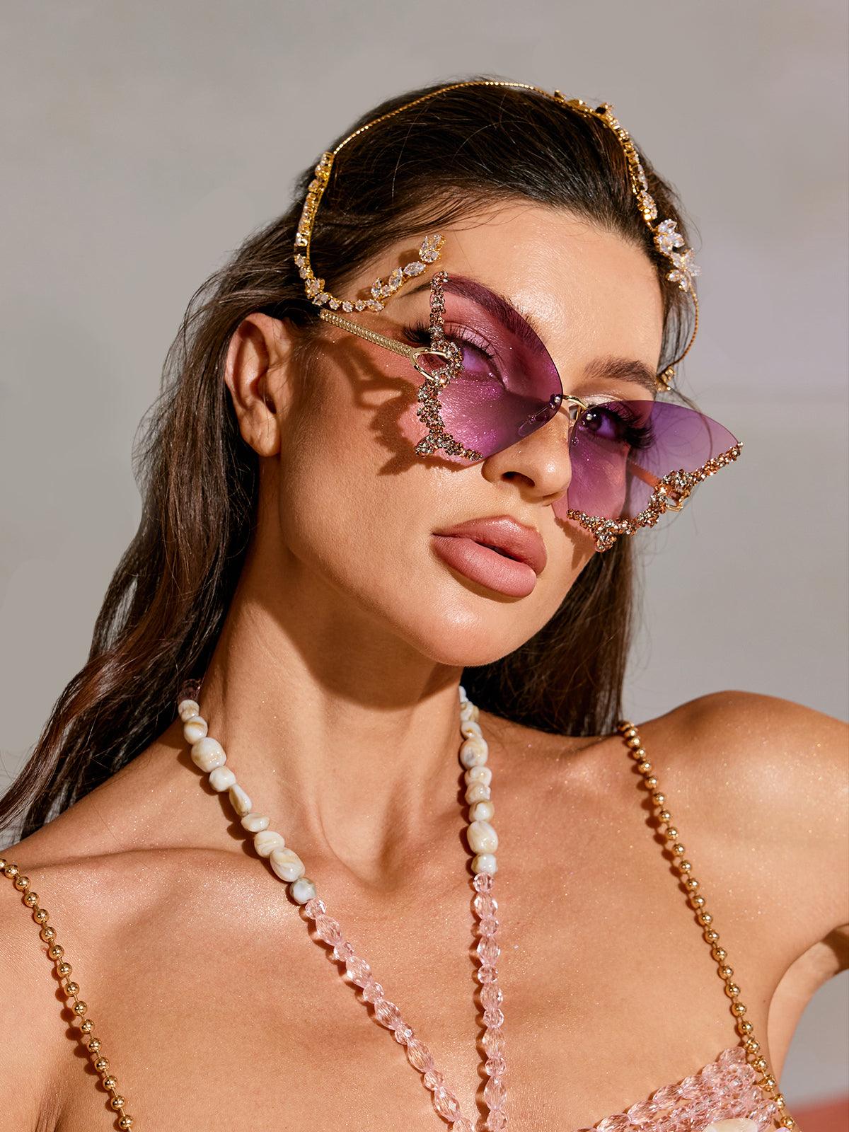 TIERNEY CRYSTAL BUTTERFLY SUNGLASSES FOR WEDDING