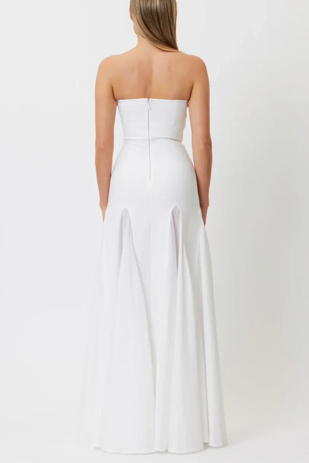 DIMIYA STRAPLESS MESH MAXI BANDAGE DRESS