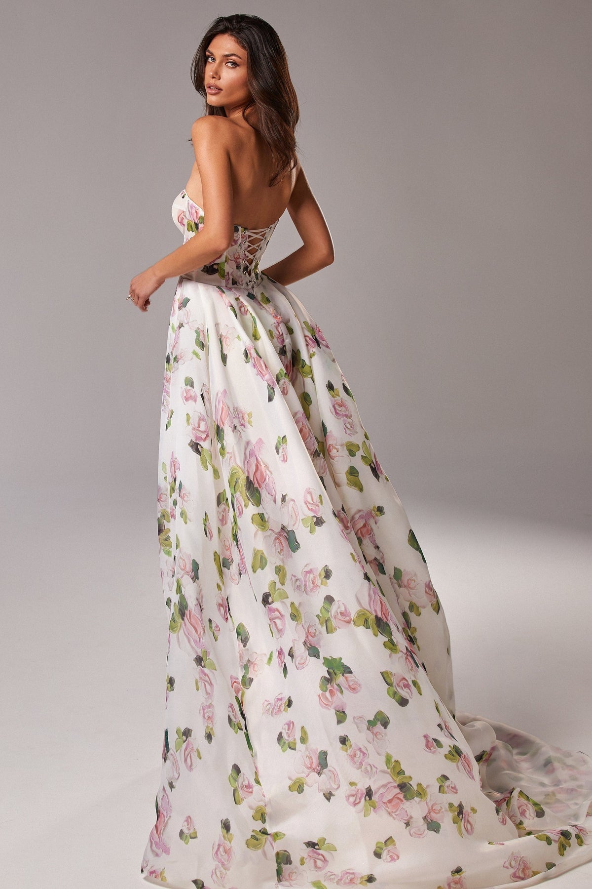 TRINITY PRINTED STRAPLESS MAXI DRESS, SUMMER PARTY