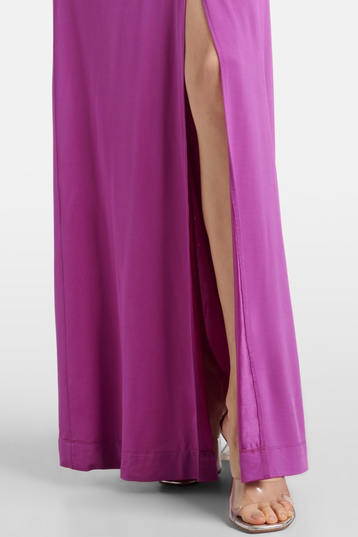 TRISA CRYSTAL CUTOUT MAXI DRESS - PURPLE PARTY GOWN