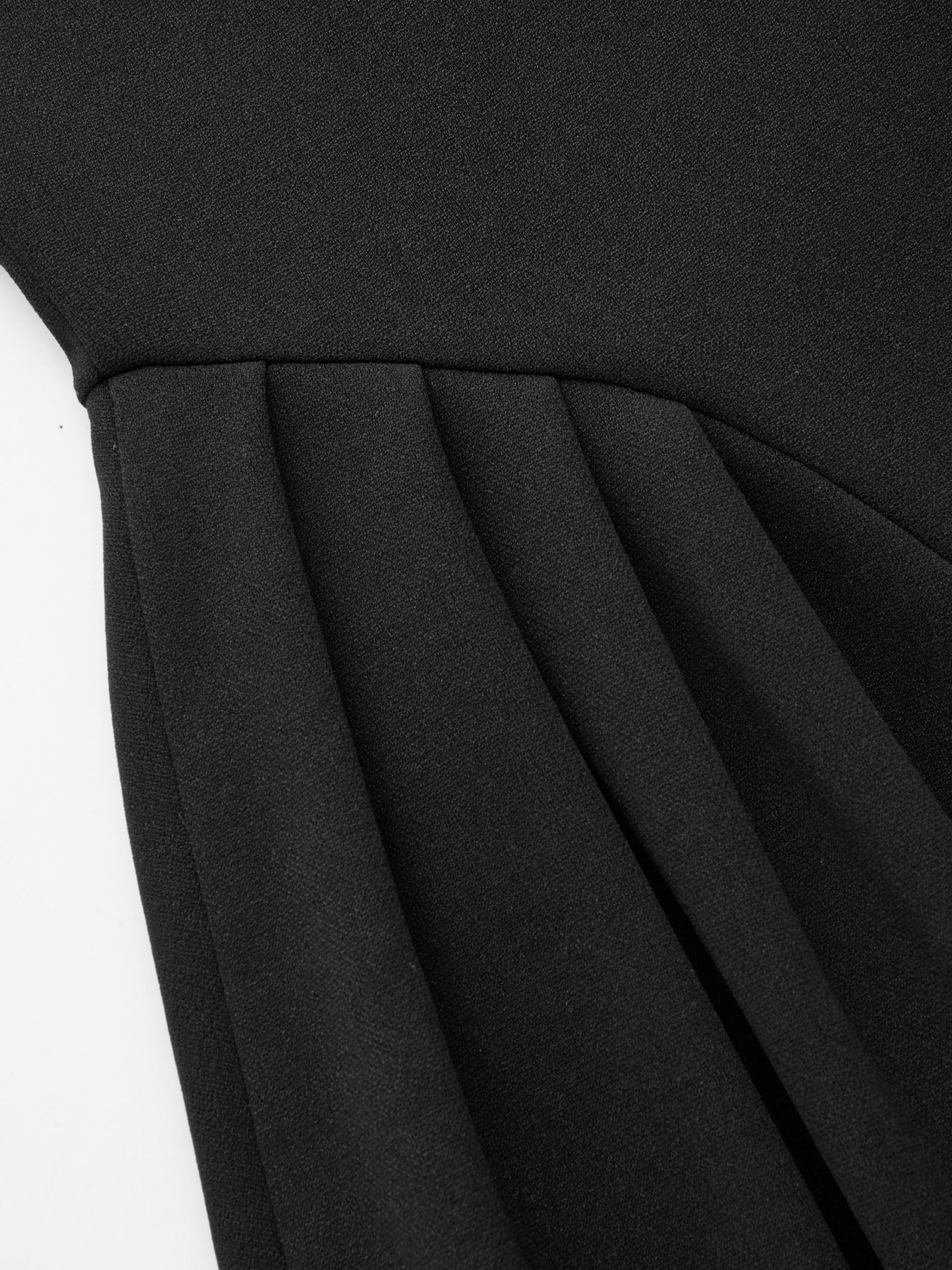 TWO-TONE RUFFLE BOW MIDI DRESS