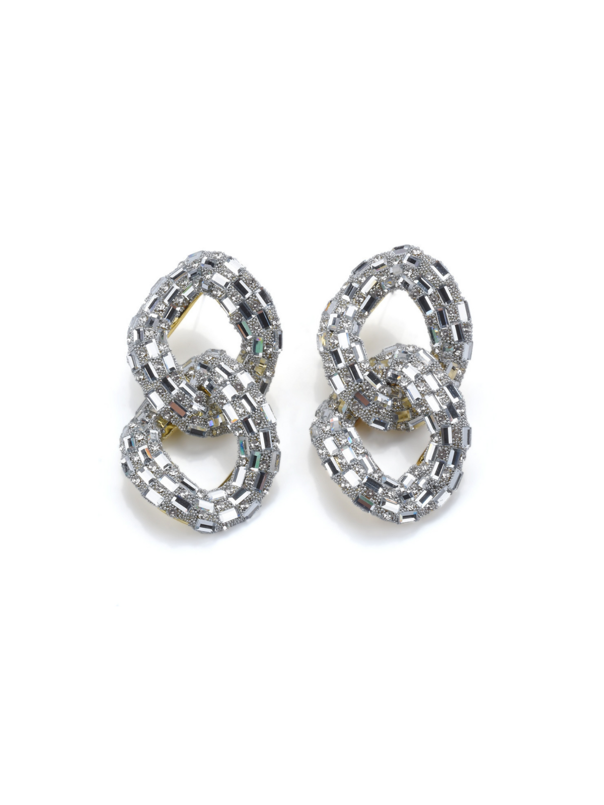TYORA CIRCLE CRYSTAL EARRINGS FOR WEDDING PARTY