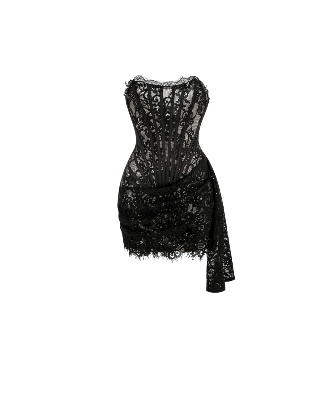 ANGEL CORSET DRAPED MINI DRESS FOR PARTY