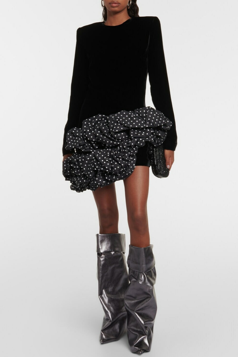 UrsulaVelvetRuffleDotMiniDress4 URSULA VELVET RUFFLE DOT MINI DRESS