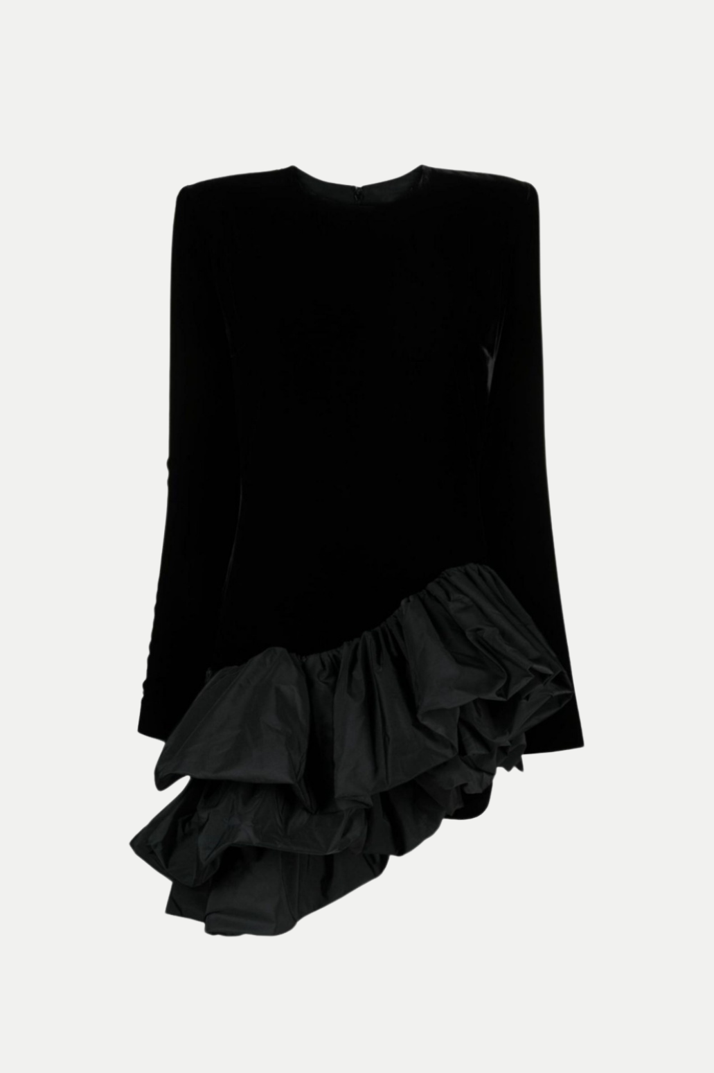 URSULA VELVET RUFFLE MINI DRESS, COCKTAIL PARTY