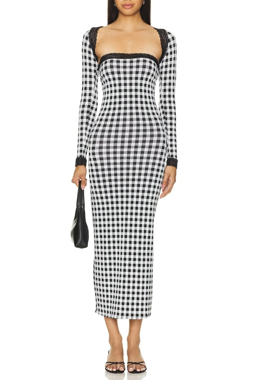 VANESSA GINGHAM BABYDOLL DRESS SET