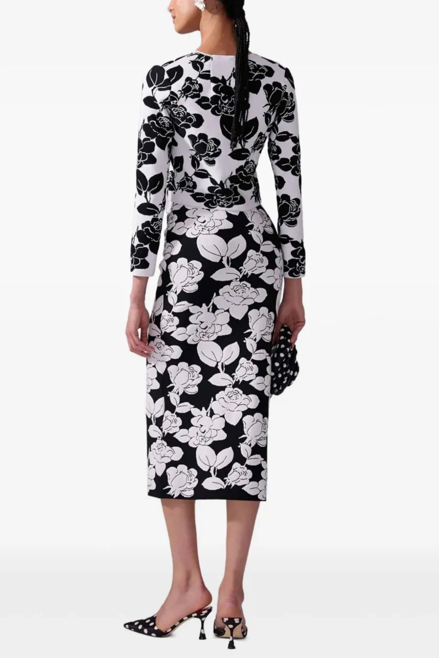 VERNON JACQUARD BANDAGE TWO-PIECE SET FOR PARTIES