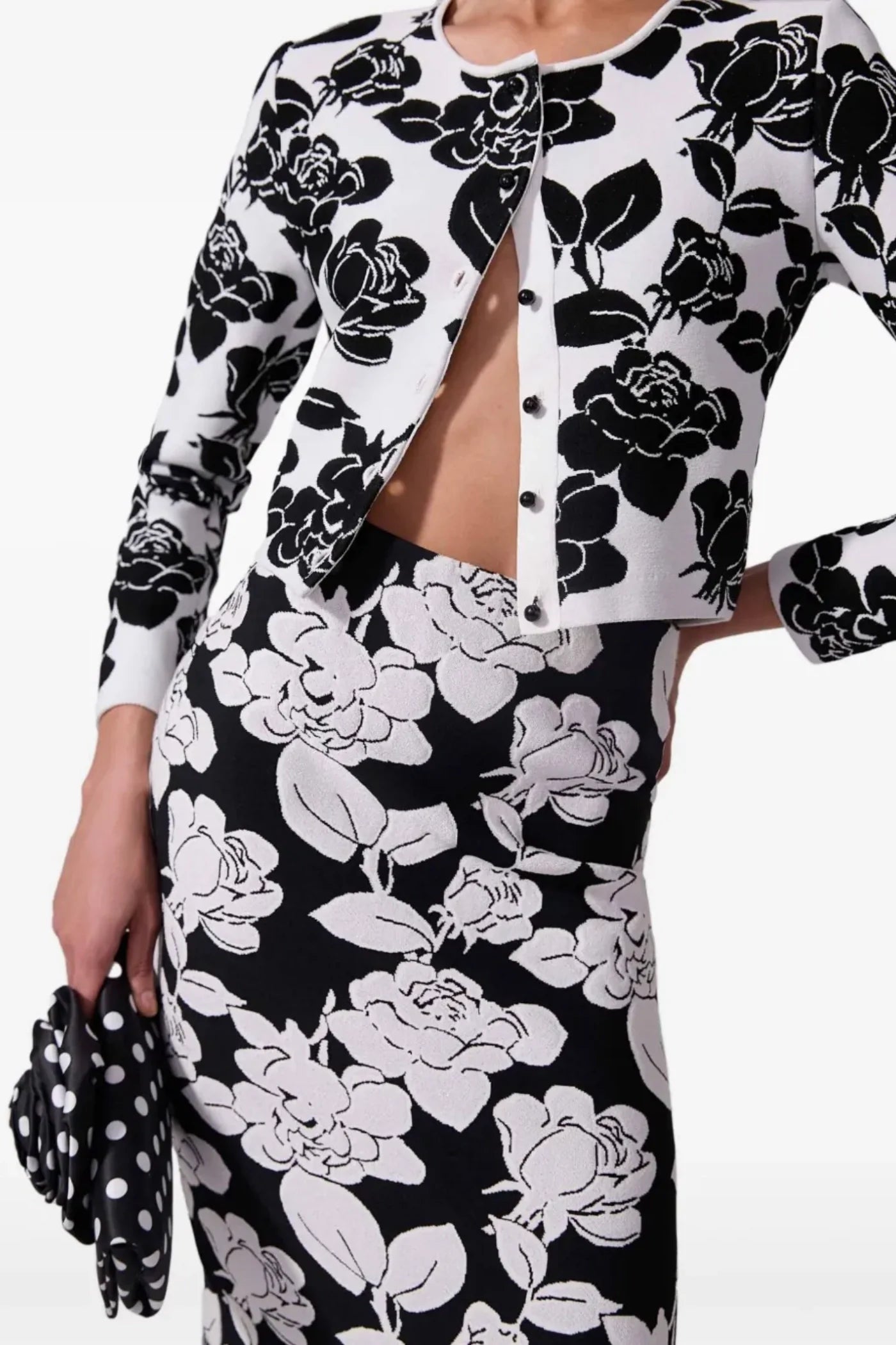 VERNON JACQUARD BANDAGE TWO-PIECE SET FOR PARTIES