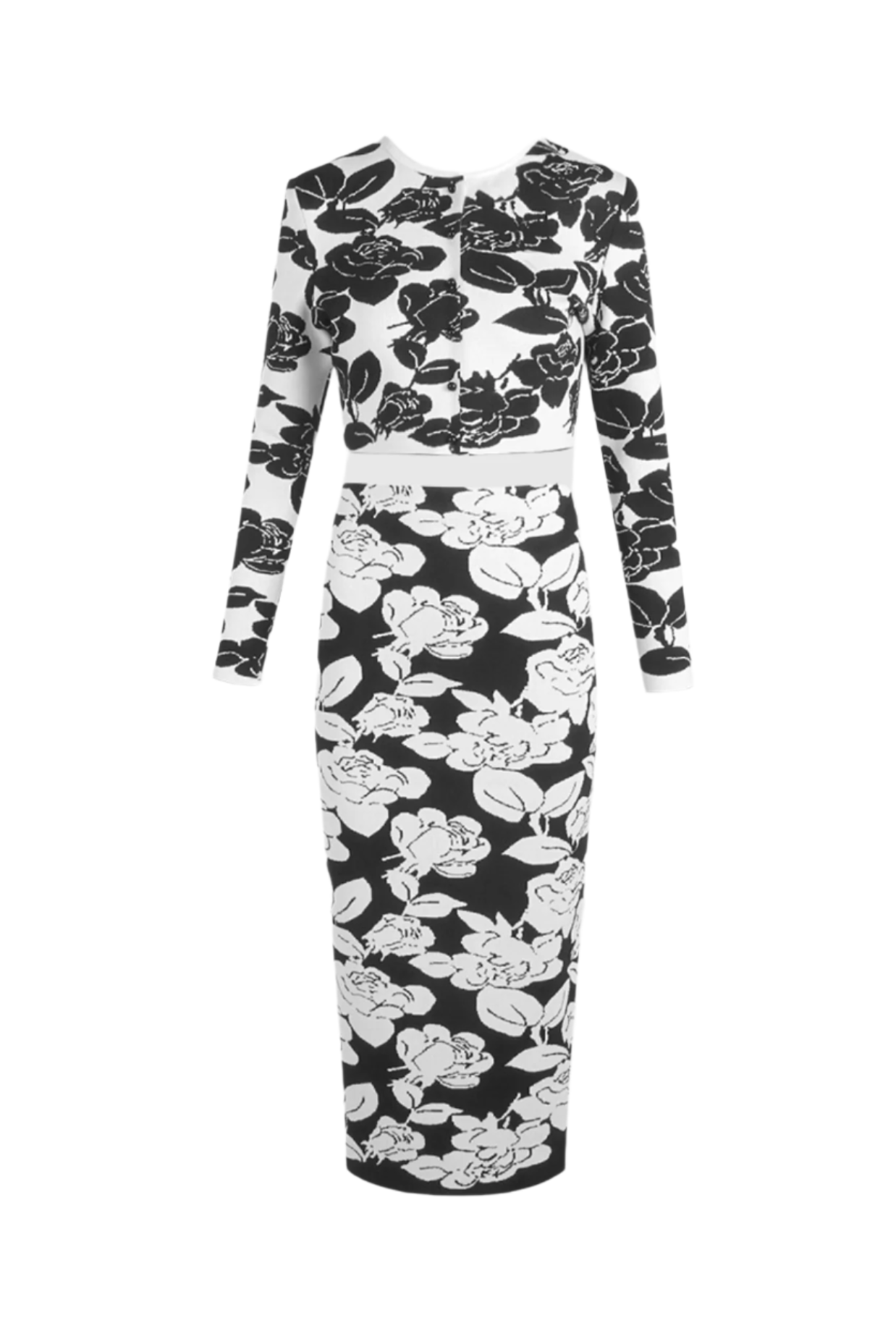 VERNON JACQUARD BANDAGE TWO-PIECE SET FOR PARTIES