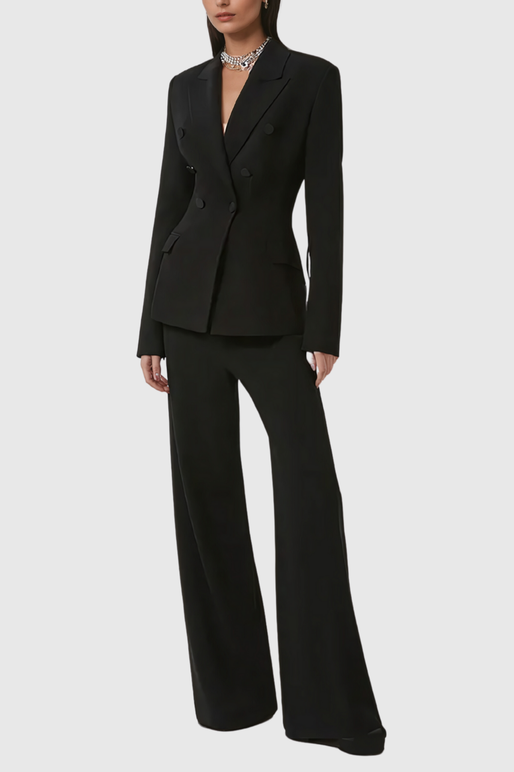 BLACK BACKLESS FRINGE BLAZER, PARTY HOLLOW VENUE