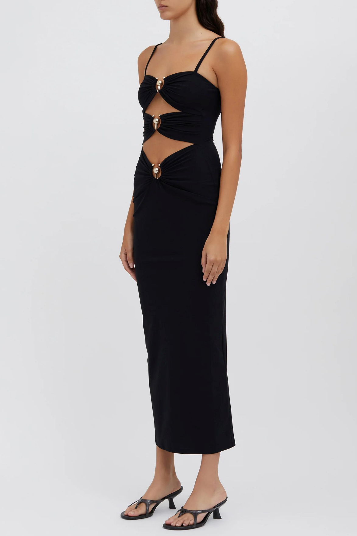 VIVIAN PIERCED CUTOUT MAXI DRESS - ORBIT SILHOUETTE EVENING
