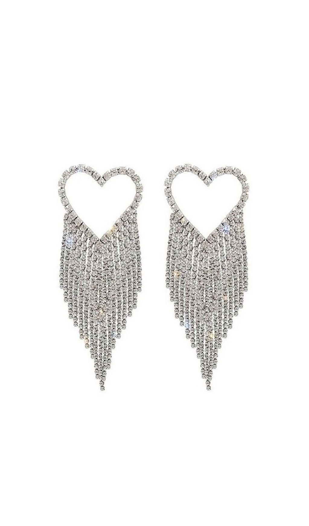 Vonde-Rhinestone-Tassel-Earrings VONDE RHINESTONE TASSEL EARRINGS FOR WEDDING PARTY