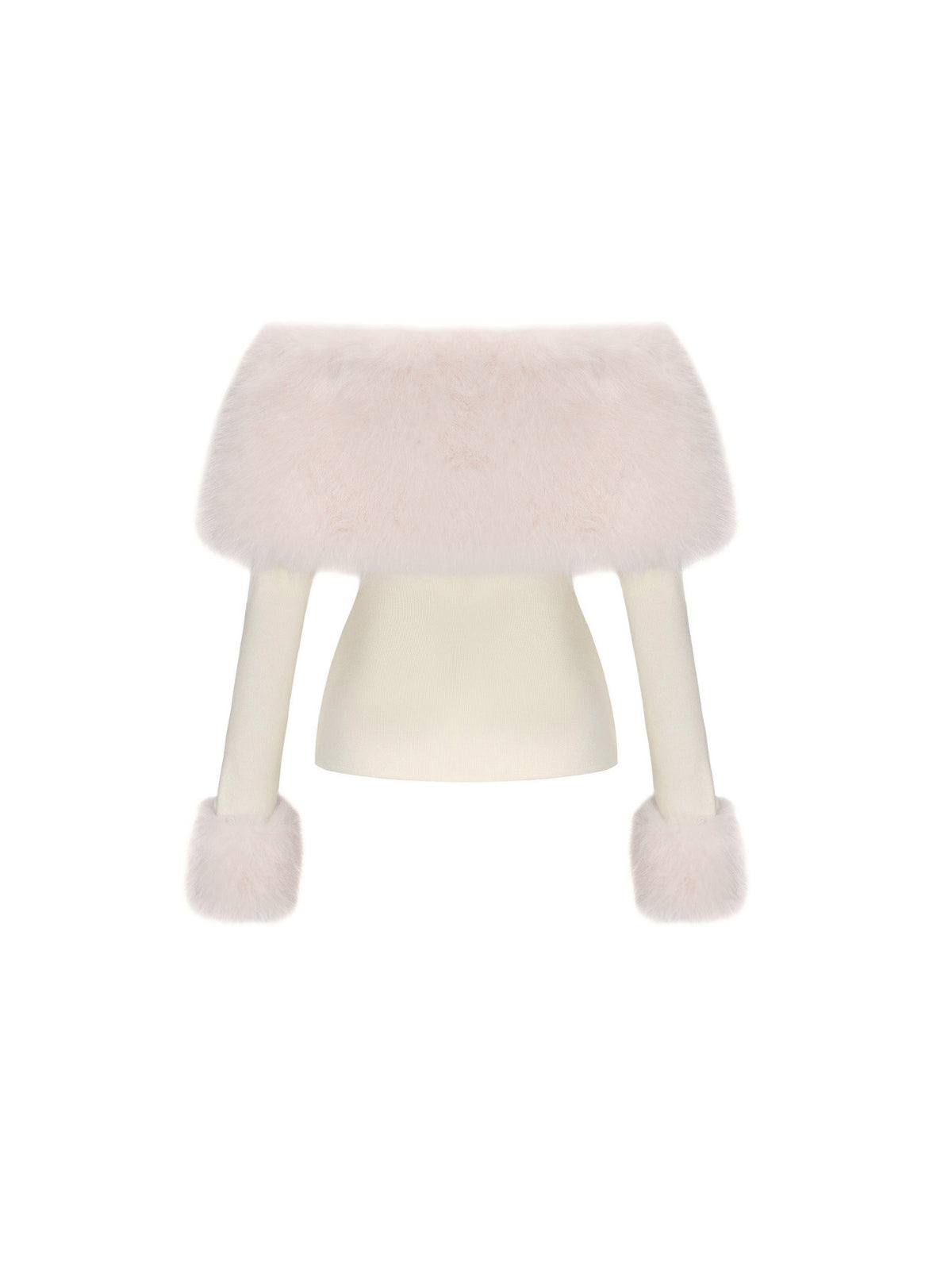 SHERRY OFF-SHOULDER FURRY SKIRT SET FOR PARTY