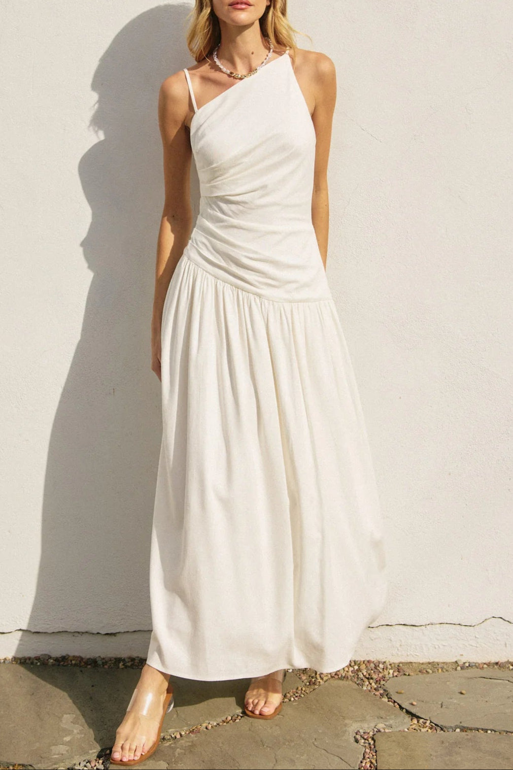 WhiteHotOneShoulderMaxiDress_7 WHITE ONE SHOULDER MAXI DRESS FOR PARTIES