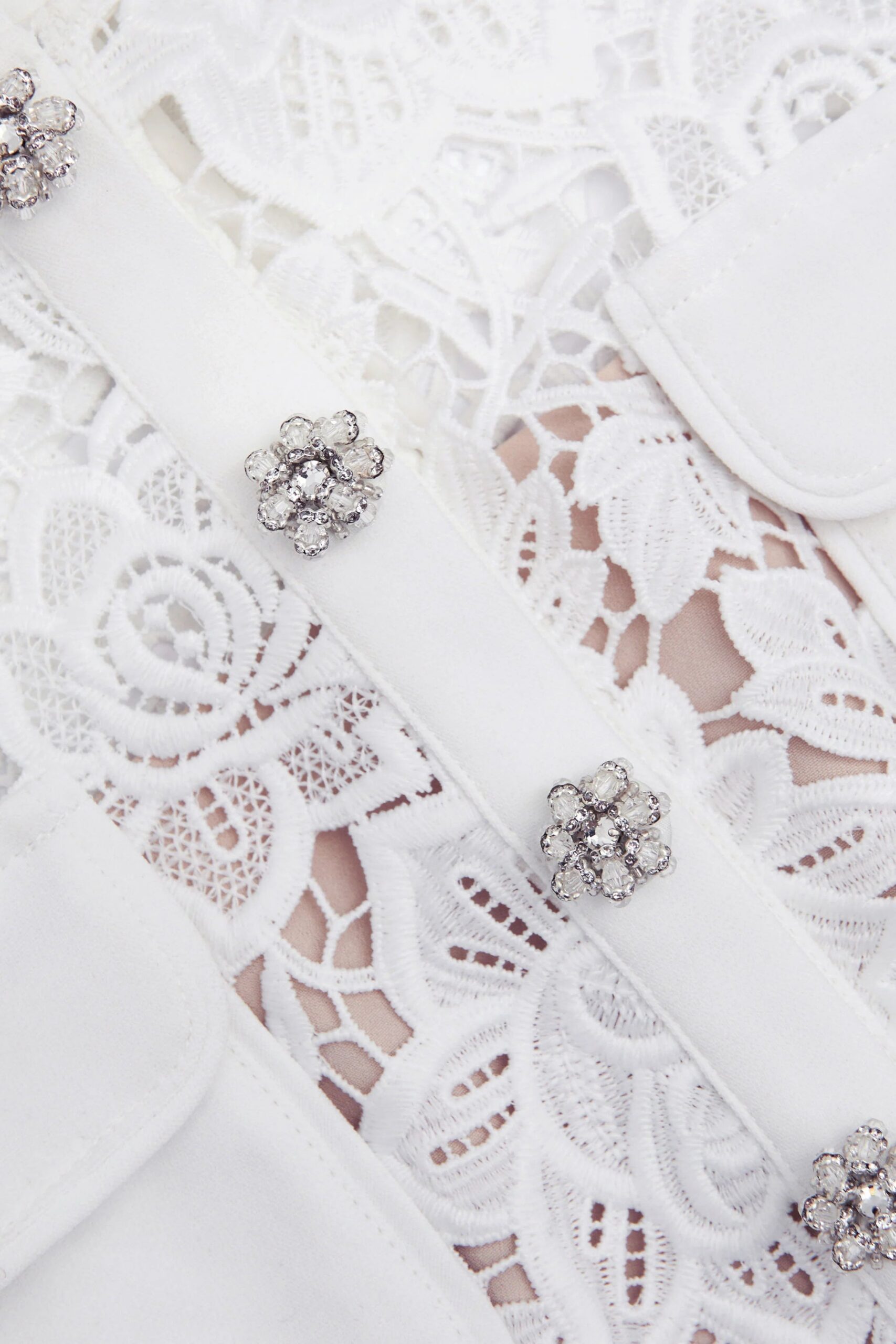 WHITE LACE MINI DRESS FOR PARTY WEDDING GUEST