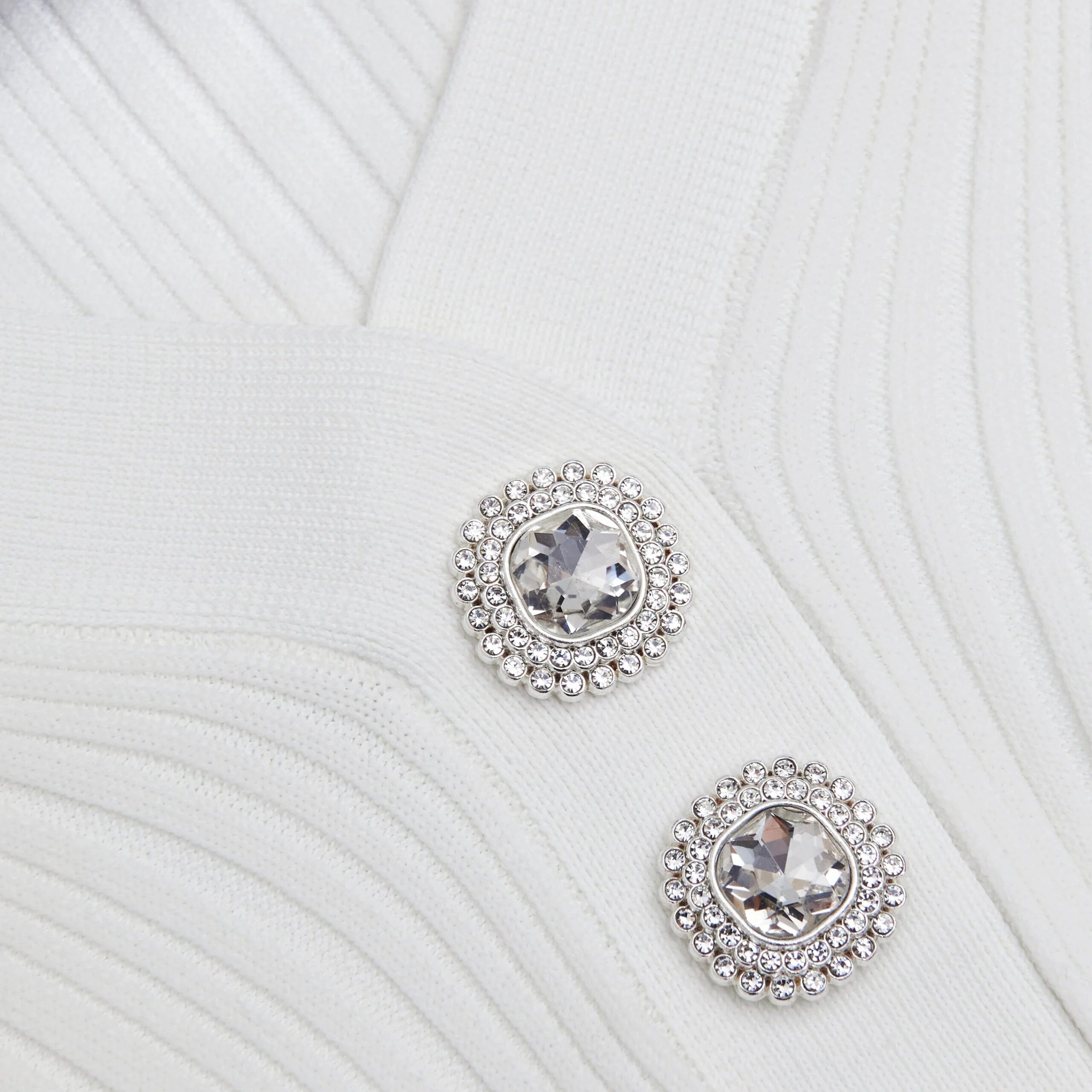 WHITE RIBBED KNIT MINI DRESS FOR PARTY