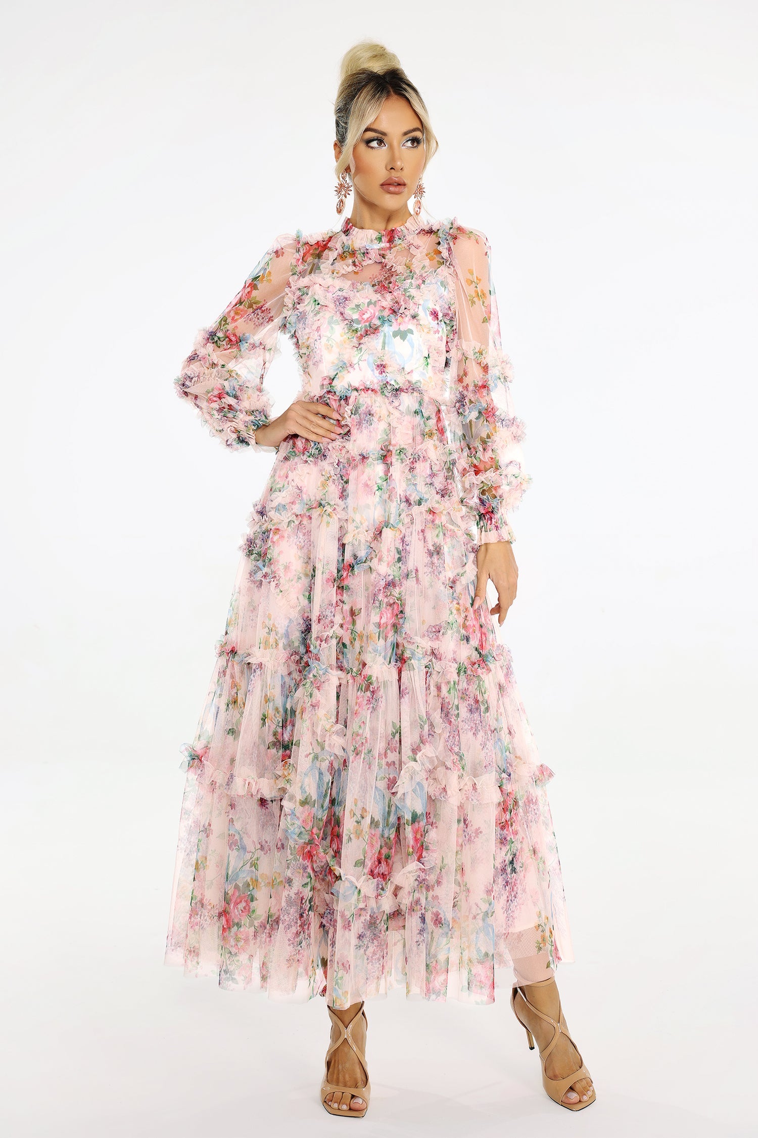 Winona-Print-Mesh-Midi-Dress-2 WINONA PRINT MESH MIDI DRESS, BOHO WEDDING GUEST